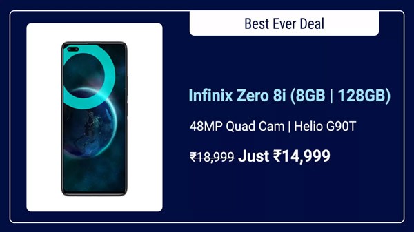 ഇൻഫിനിക്‌സ് സീറോ 8 ഐ (സിൽവർ ഡയമണ്ട്, 128 ജിബി) (8 ജിബി റാം)