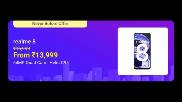 റിയൽമി 8 (സൈബർ ബ്ലാക്ക്, 128 ജിബി) (4 ജിബി റാം)