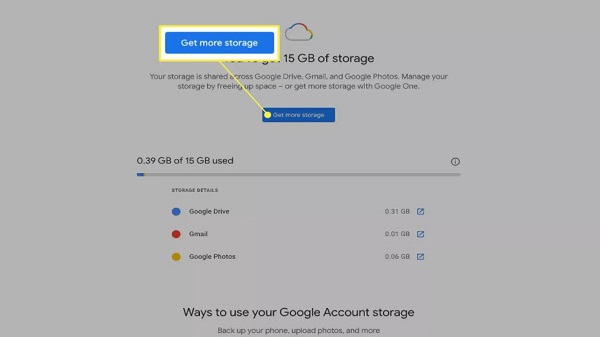 നിങ്ങളുടെ ജി-മെയിൽ അക്കൗണ്ടിനായി കൂടുതൽ സ്റ്റോറേജ് എങ്ങനെ വാങ്ങാം?