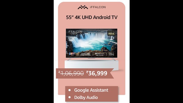 ഐഫൽകോൺ 139 സെമി (55 ഇഞ്ച്) 4കെ അൾട്രാ എച്ച് സർട്ടിഫൈഡ് ആൻഡ്രോയിഡ് സ്മാർട്ട് ക്യുഎൽഇഡി ടിവി 55H71
