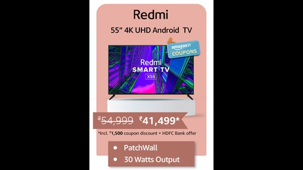 റെഡ്മി 139 സെമി (55 ഇഞ്ച്) 4കെ അൾട്ര എച്ച്ഡി ആൻഡ്രോയിഡ് സ്മാർട്ട് എൽഇഡി ടിവി X55