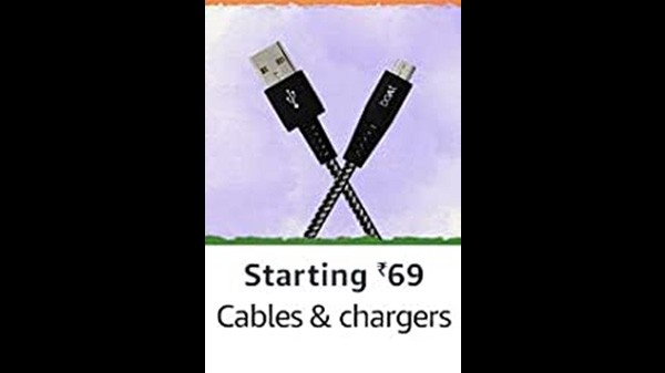 69 രൂപ മുതൽ ആരംഭിക്കുന്ന കേബിളുകളും ചാർജറുകളും