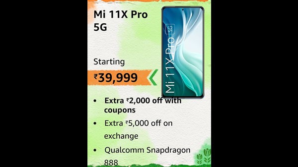 എംഐ 11എക്സ് പ്രോ 5ജി (കോസ്മിക് ബ്ലാക്ക്, 8GB റാം, 128GB സ്റ്റോറേജ്)