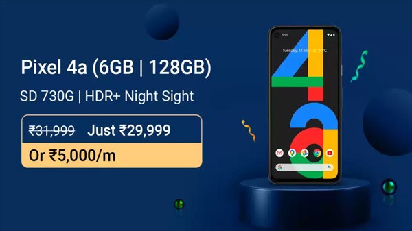 ഗൂഗിൾ പിക്സൽ 4എ (ജസ്റ്റ് ബ്ലാക്ക്, 128ജിബി) (6ജിബി റാം)