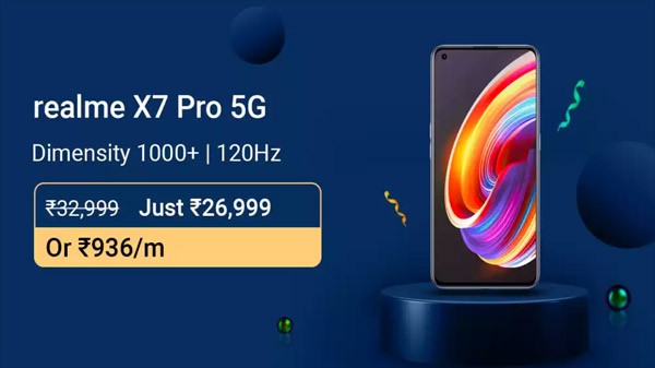 റിയൽമി എക്സ്7 പ്രോ 5ജി (ഫാന്റസി, 128 GB) (8 GB റാം)