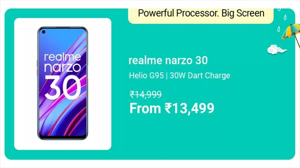 റിയൽമി നാർസോ 30 (റേസിംഗ് ബ്ലൂ, 64ജിബി) (4ജിബി റാം)