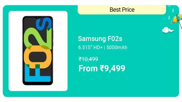 സാംസങ് ഗാലക്സി എഫ്02എസ് (ഡയമണ്ട് ബ്ലൂ, 32ജിബി) (3ജിബി റാം)