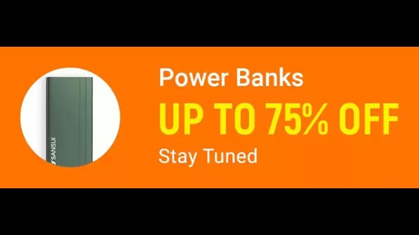 പവർ ബാങ്കുകൾക്ക് 75% വരെ കിഴിവ്