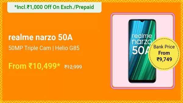 റിയൽമി നാർസോ 50എ (ഓക്‌സിജൻ ബ്ലൂ, 64 ജിബി റോം, 4 ജിബി റാം)