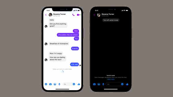മെസേജുകൾ അപ്രത്യക്ഷമാക്കുന്ന വാനിഷ് മോഡ്