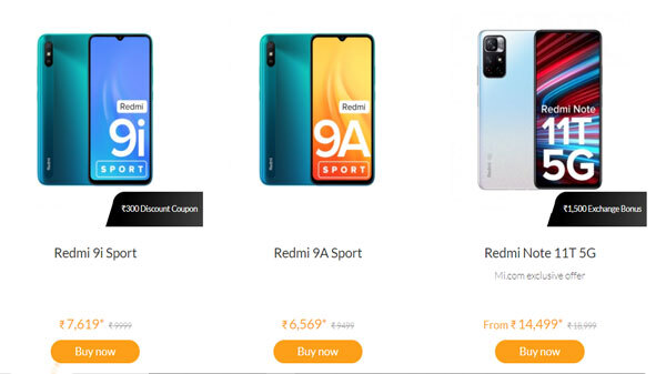 എംഐ, റെഡ്മി, ഷവോമി 