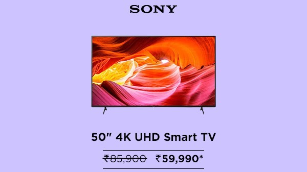 സോണി X75K സീരീസ് 50 ഇഞ്ച്) 4K അൾട്രാ HD LED ആൻഡ്രോയിഡ് സ്മാർട്ട് ടിവി