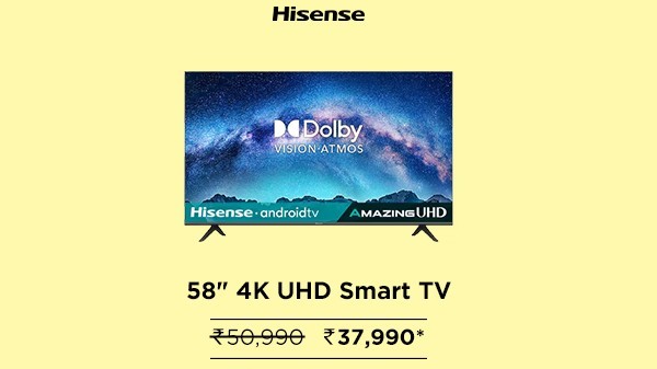 ഹിസെൻസ് A71 സീരീസ് 58 ഇഞ്ച് അൾട്ര HD 4K LED ആൻഡ്രോയിഡ് സ്മാർട്ട് ടിവി