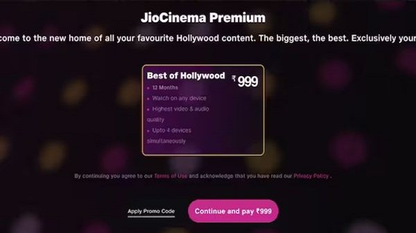 പ്രീമിയം സബ്‌സ്‌ക്രിപ്‌ഷൻ പ്ലാൻ പുറത്തിറക്കി ജിയോ സിനിമ