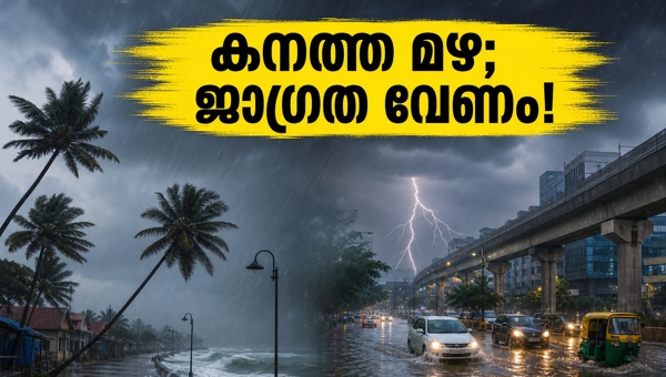 കേരളത്തിലും ബംഗളൂരുവിലും കനത്ത മഴ; ജാഗ്രത നിർദ്ദേശം