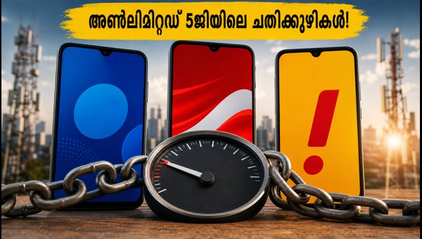 അൺലിമിറ്റഡ് 5ജി പ്ലാനുകളിലെ ഒളിഞ്ഞിരിക്കുന്ന പരിധികൾ ഇതാ അൺലിമിറ്റഡ് 5ജി പ്ലാനുകളിലെ ഒളിഞ്ഞിരിക്കുന്ന പരിധികൾ ഇതാ