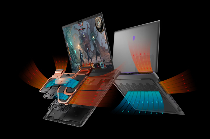 Dell  Alienware m18 R2 Back and Front View