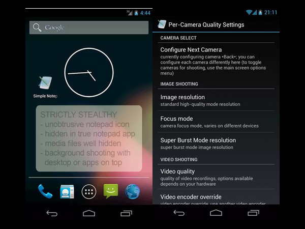 மொபைல் ஹிட்டன் கேமரா