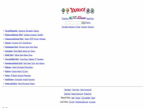 பெரும் வெப்சைட்டுகளின் பழைய பக்கங்கள்....