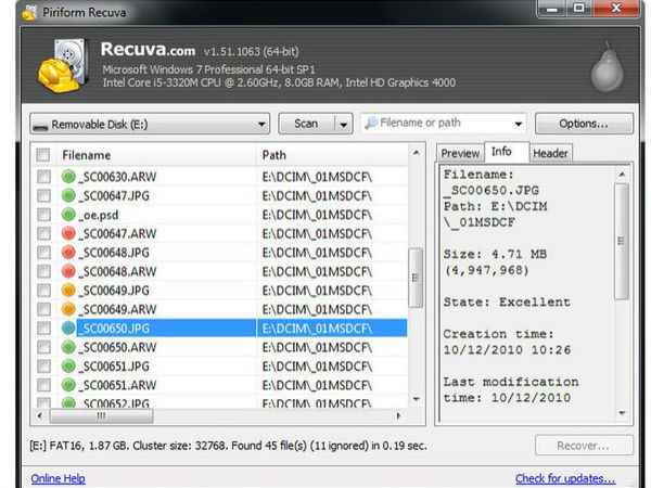 மெமரி கார்டில் அழிந்து போன புகைப்படங்களை மீட்பது எப்படி