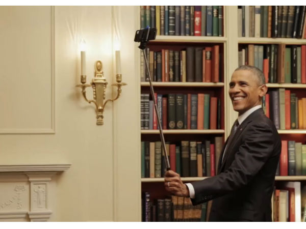 Obama with Selfie Stick 