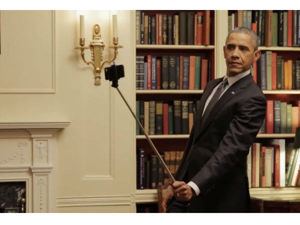 Obama with Selfie Stick 