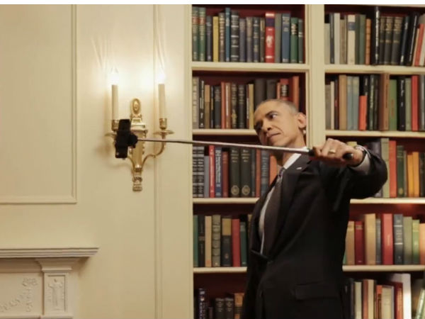 Obama with Selfie Stick 