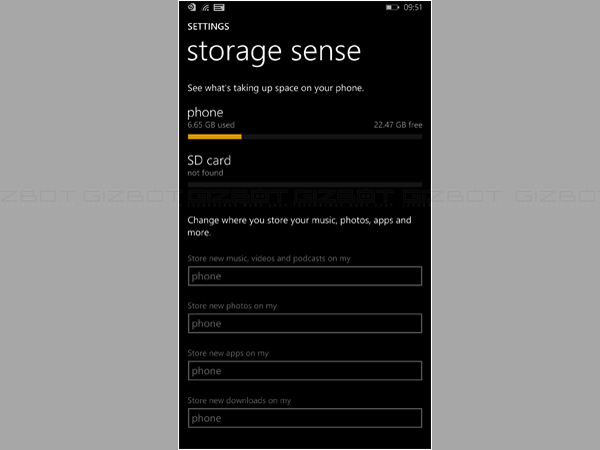 ஸ்டோரேஜ் சென்ஸ்
