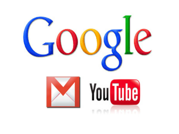 ஜிமெயில் மற்றும் யூட்யூப் :