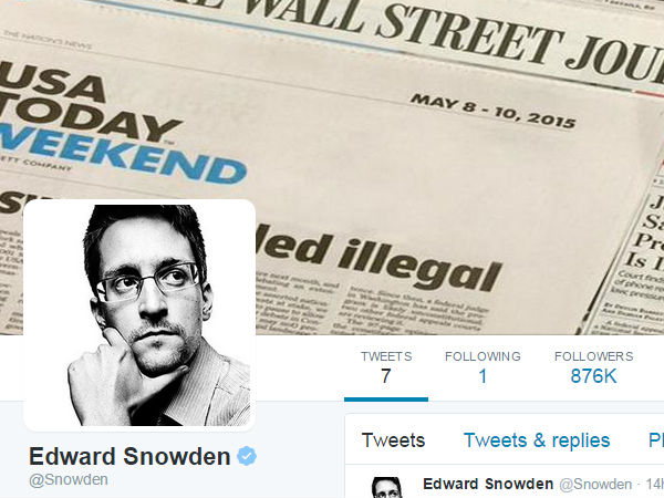 ட்விட்டரில் எட்வர்டு ஸ்னோடன்..!!