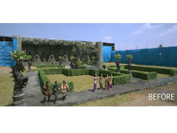 விஎஃப்எக்ஸ் இன்றி படமாக்கப்பட்ட போது :