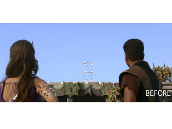 விஎஃப்எக்ஸ் இன்றி படமாக்கப்பட்ட போது :