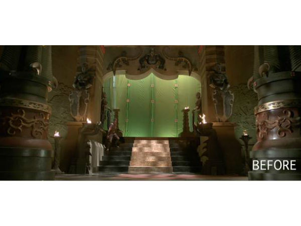 விஎஃப்எக்ஸ் இன்றி படமாக்கப்பட்ட போது :