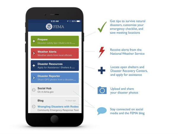 ஃபேமா ஆப் (FEMA app) :