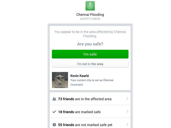சென்னையில் ஃபேஸ்புக் சேஃப்டி செக் அம்சம் அறிமுகம்..!!