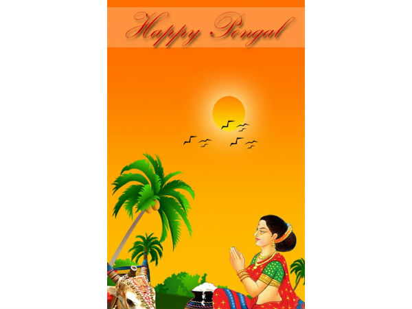 ஹேப்பி பொங்கல் கிரீட்டிங் கார்டு