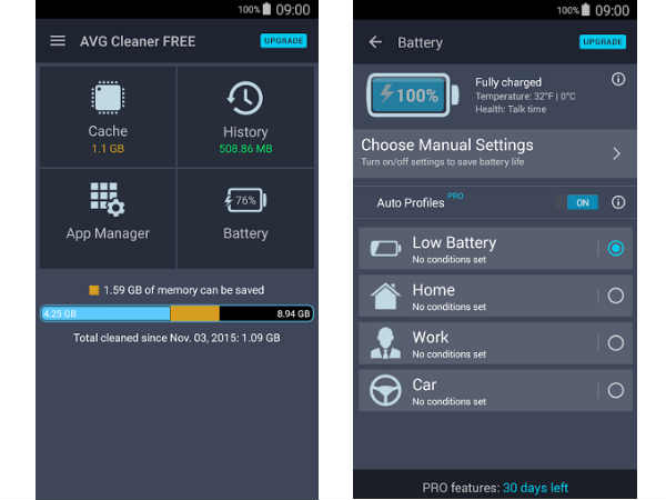 AVG Cleaner and Battery saver 