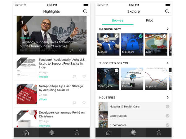 ஐபோனில் செய்திகளை வழங்கும் மைக்ரோசாஃப்ட் செயலி.!!