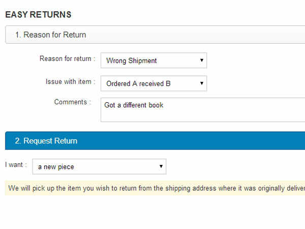 ஆர்டரை திரும்ப அனுப்ப 
