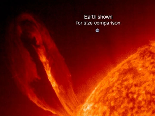 சூரிய வெடிப்பின் அருகே பூமி இருந்தால் என்னவாகும்.? நீங்களே பாருங்கள்.!