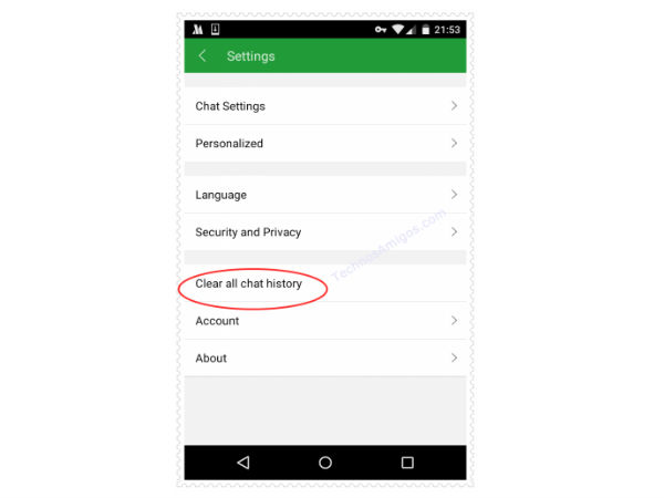 கிளியர் ஆல் சாட் ஹிஸ்டரி :