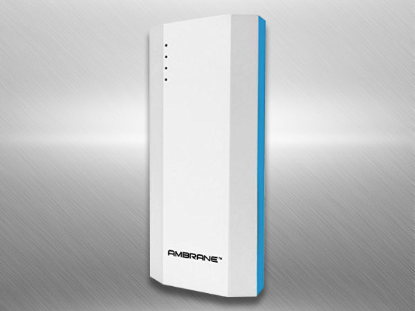 Ambrane P-1111 10000mAH Power Bank (White-Blue) 	 	