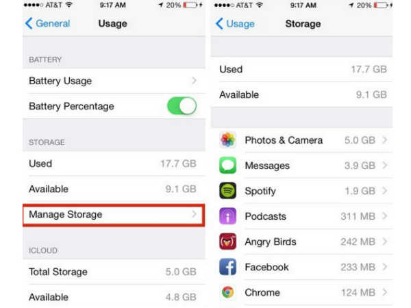 ஆப்பிள் ஐபோன் 6s பயனாளிகள் ஸ்டோரேஜை மெயிண்ட்டன் செய்வது எப்படி?