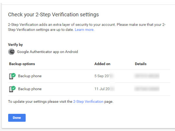4. ரீவியூ யூவர் 2-ஸ்டெப் வெரிஃபிகேஷன் செட்டிங்ஸ்