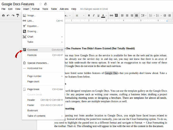 கமெண்ட்ஸ் (Comments):