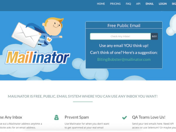 மெயிலினேட்டர்: (Mailinator)