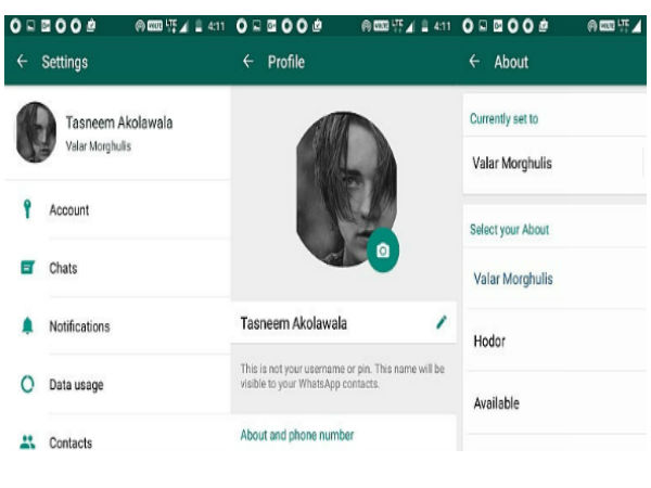 மீண்டும் பழைய ஸ்டேட்டஸ் முறை: