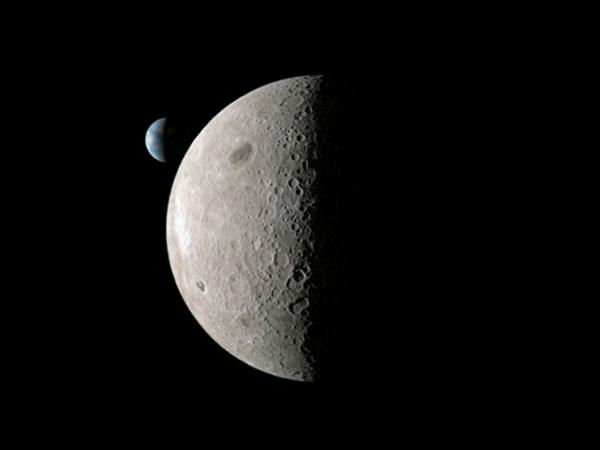 நிலவின் ஒரு புறம் மட்டும் தான் தென்படுகிறது