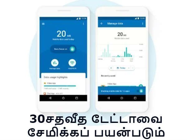 மொபைல் டேட்டாவை சேமிக்க கூகுள் புதிய திட்டம்.! மொபைல் டேட்டாவை சேமிக்க கூகுள் புதிய திட்டம்.!
