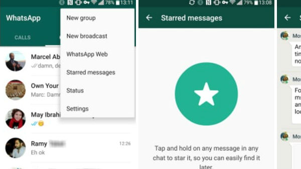 ஸ்டார்டு மெசேஜ்களை பயன் முறை.!